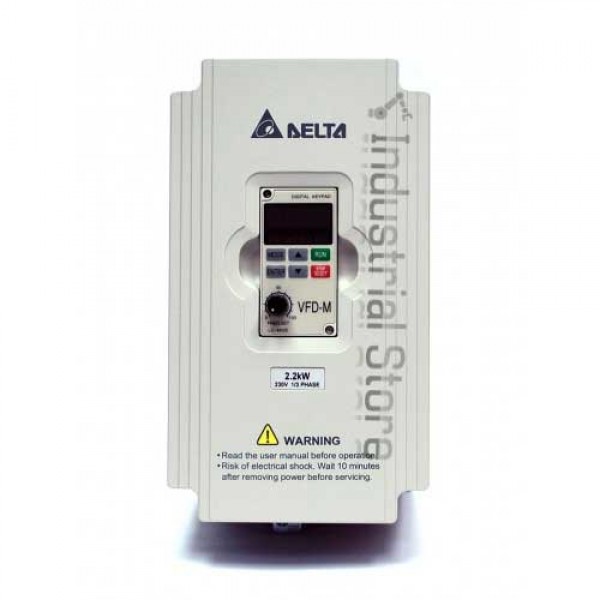Delta Inverter 2.2KW 230V 1-Phase VFD022M21A VFD-M Series.
